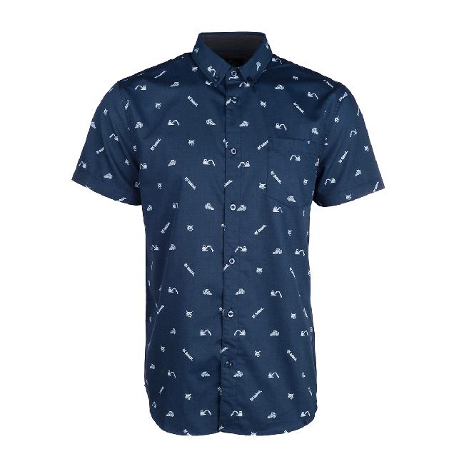 Men's Pattern Short Sleeve Shirt - Bobcat