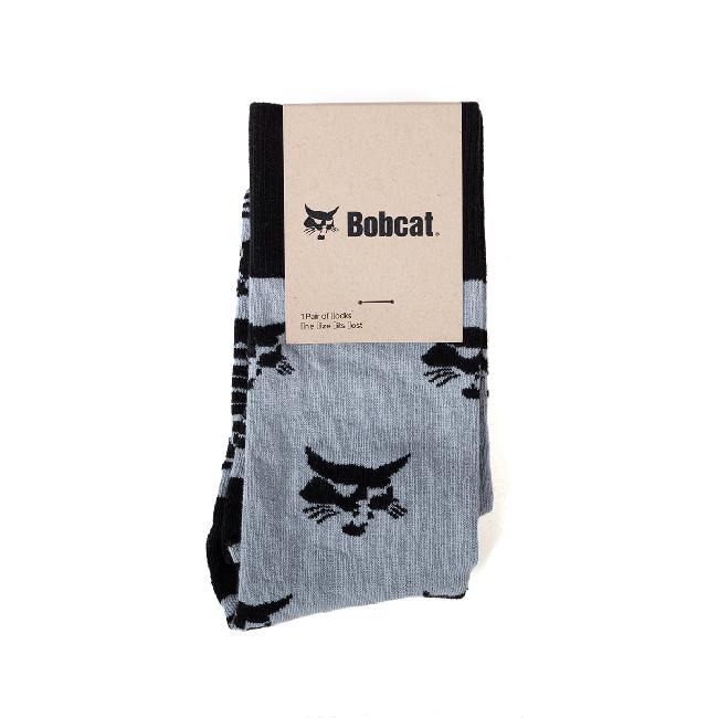 Bobcat Cathead Socks - Grey/Black - Bobcat