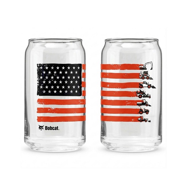 Skid Flag 16oz Glass