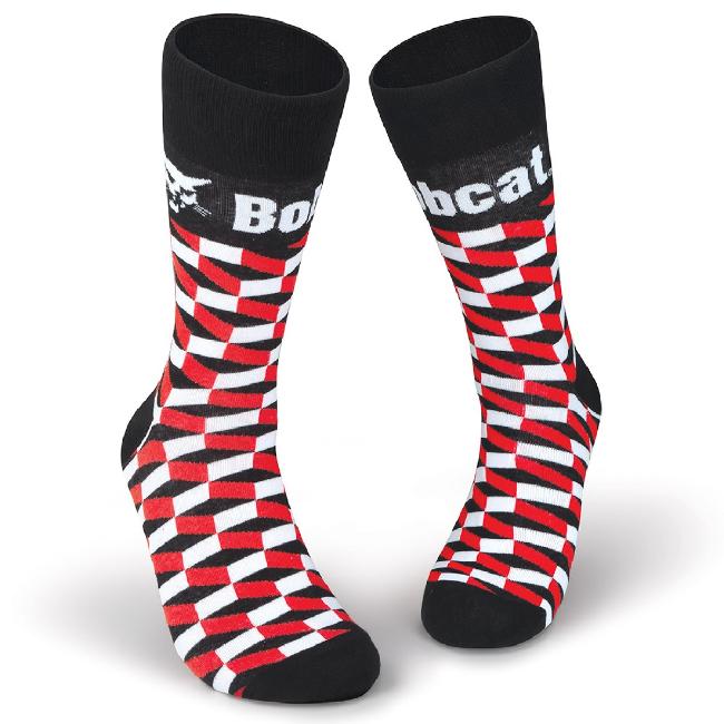 Red and Black Geometric Socks