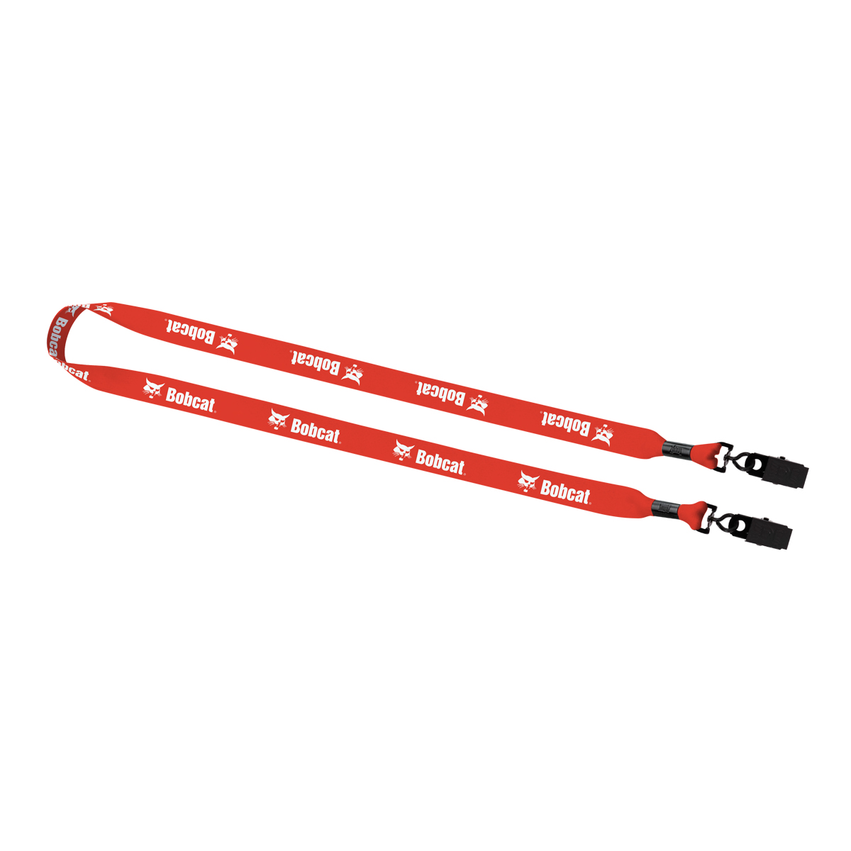 3/4 Lanyard with Bulldog Clips - Bobcat