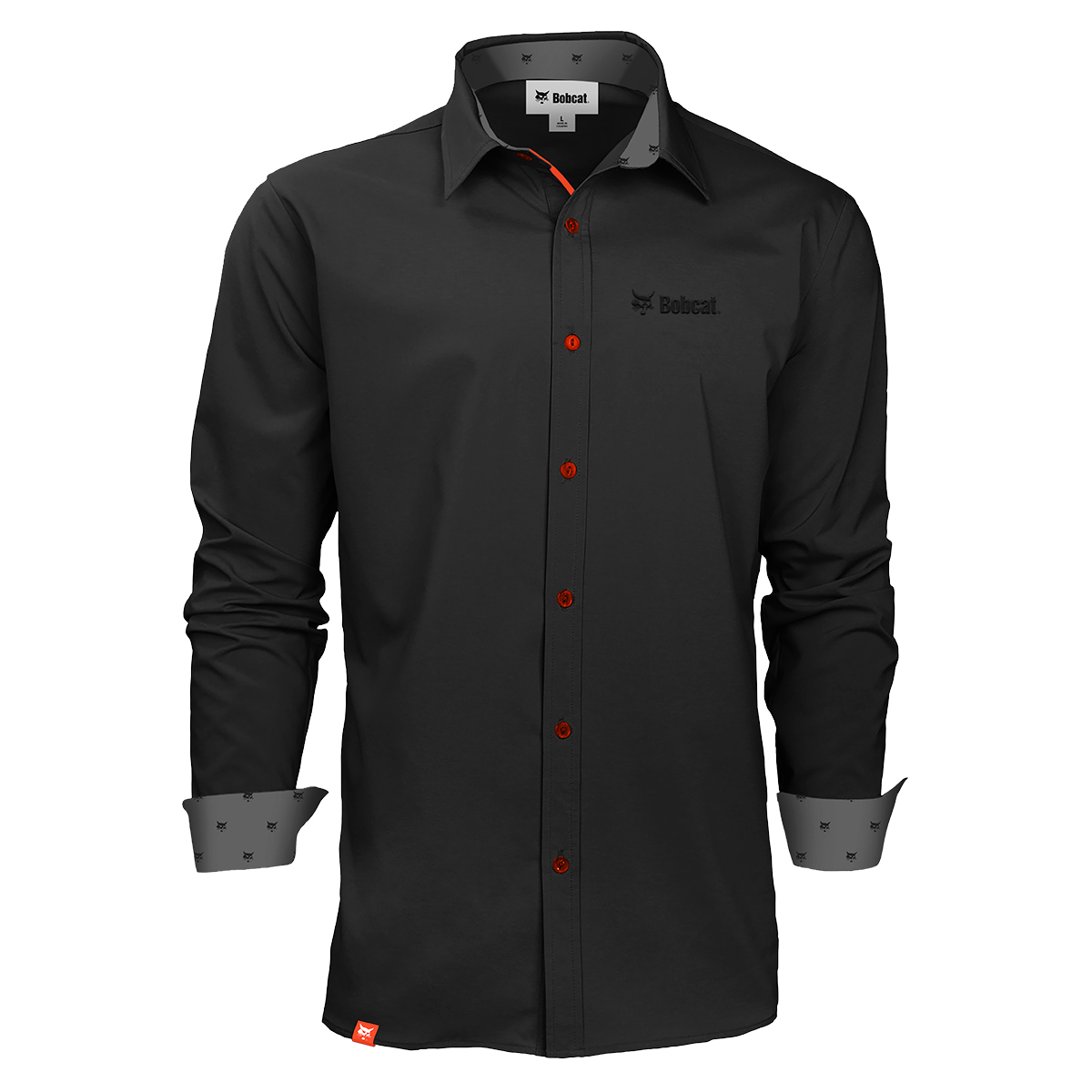 Men's Custom Long Sleeve Dress Shirt - Bobcat