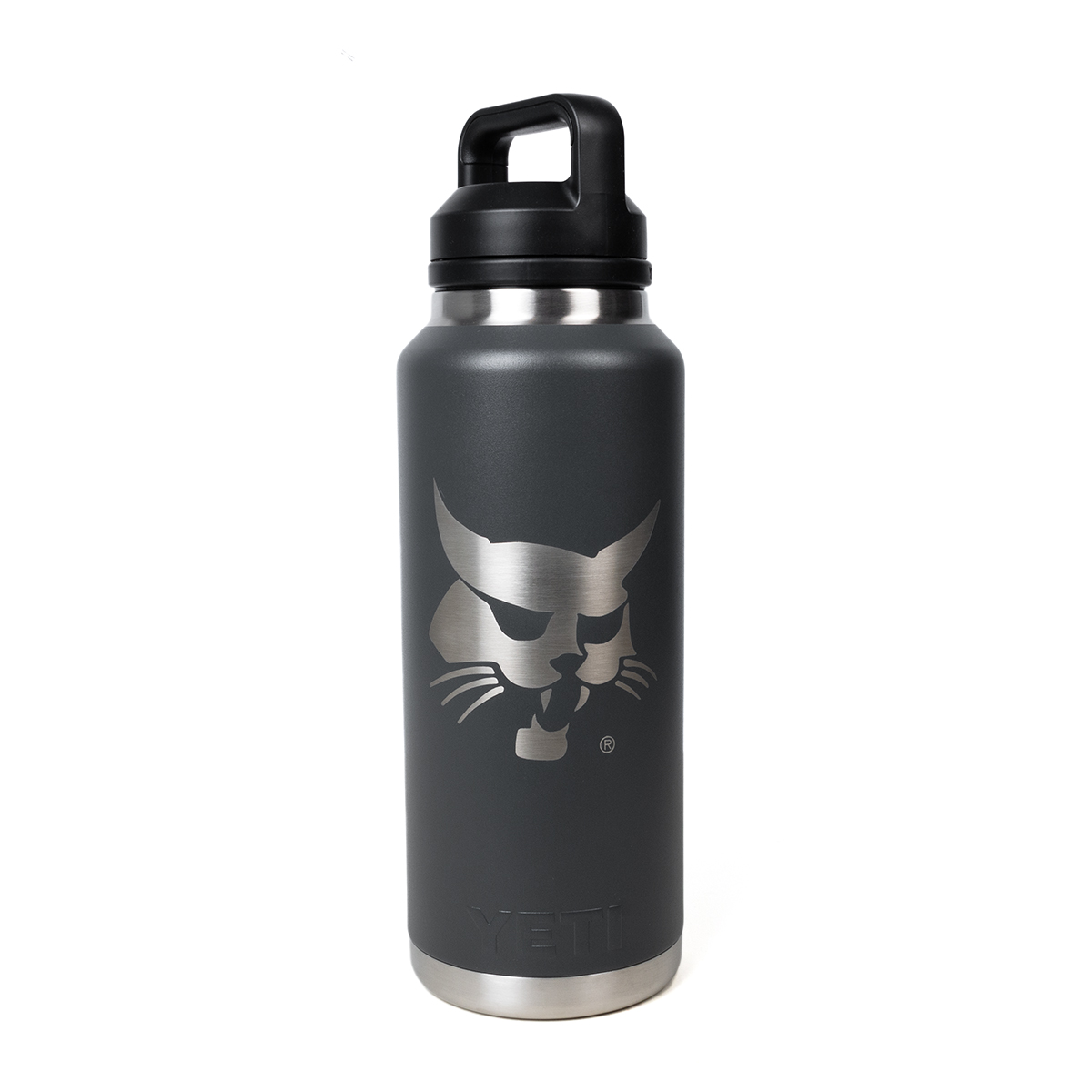 Yeti Rambler 46 oz. Bottle - Charcoal - Bobcat