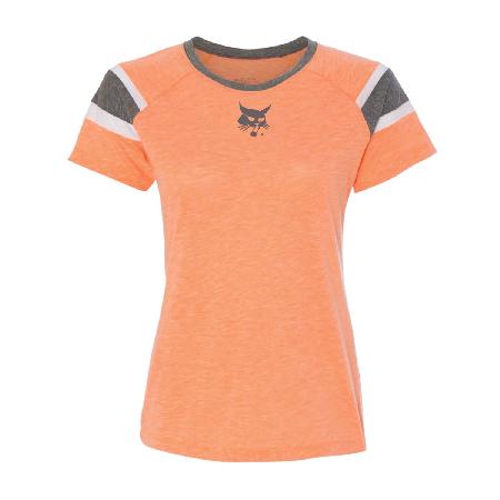 Women's Short Sleeve T-Shirt - Light Orange/Slate/White