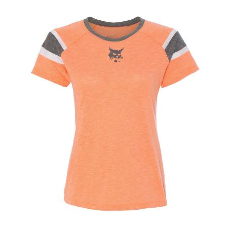 Women's Short Sleeve T-Shirt - Light Orange/Slate/White