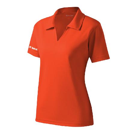 Women's  V-Neck Polo - Deep Orange