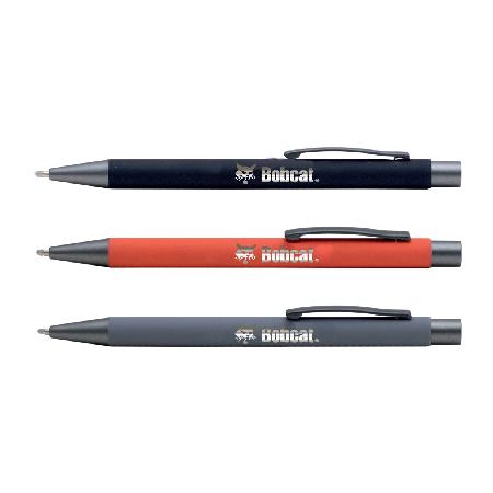 Rubberized Barrel Pen - 3 Pack