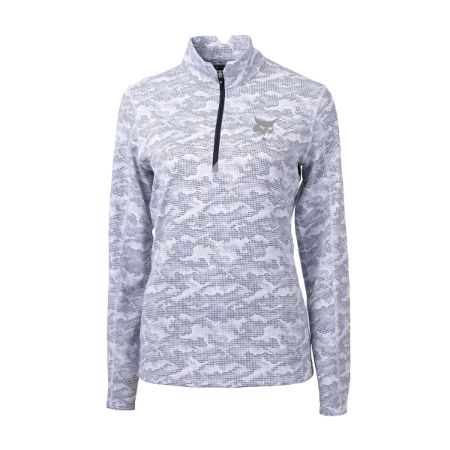 Ladies Traverse Camo Print Stretch 1/4 Zip